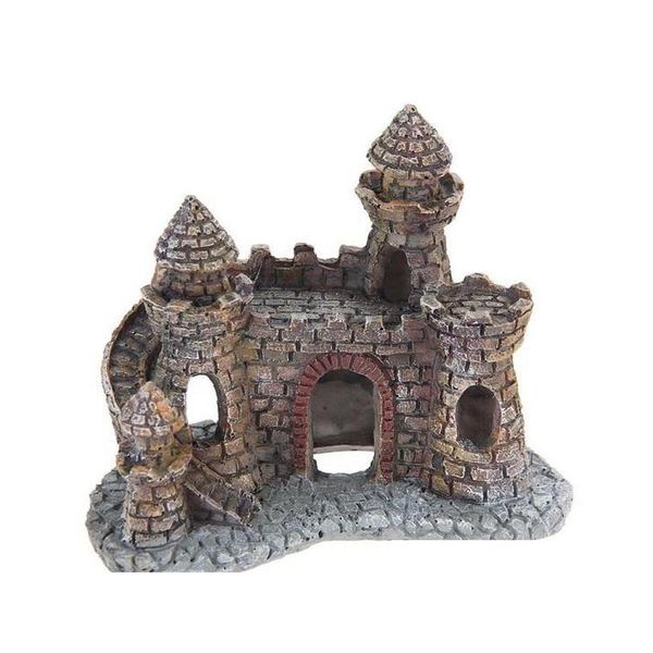 

aquarium decoration wizard's castle fish tank shelter house hand painted realistic castle bqhau