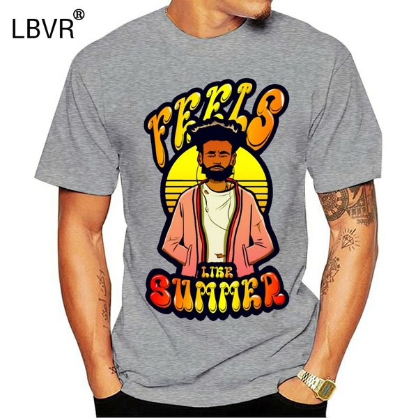 

childish gambino feels like summer men's black t-shirt new 2020 summer fashion t shirts sport hooded sweatshirt hoodie