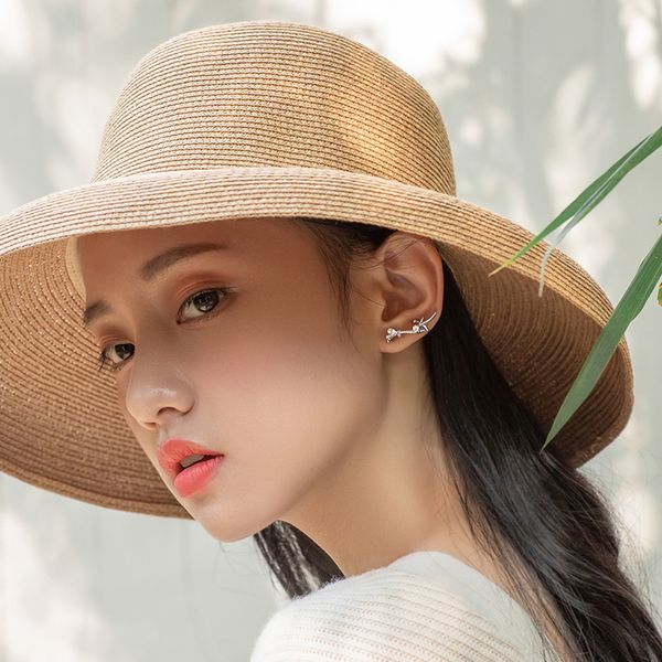 

thaya silver 925 diamond-studded zircon earrings deer crown style earring for women engagement fine jewelry q1219, Golden;silver