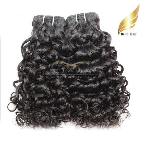 

malaysian hair weaves deep curl water wave human hair extensions double weft natural color 4pcs lot drop shipping bellahair, Black