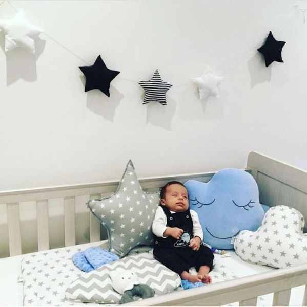 

bedding sets nordic baby room bed hanging handmade nursery star garlands christmas kids wall decorations pography props gift1