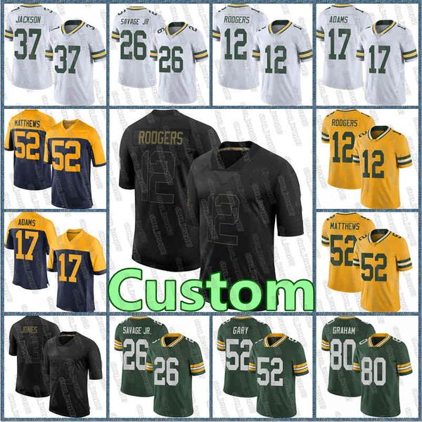 

12 aaron rodgers jones love jersey davante adams darnell savage jr kevin king clay matthews starr alexander favre greenbayspacker, Black;red