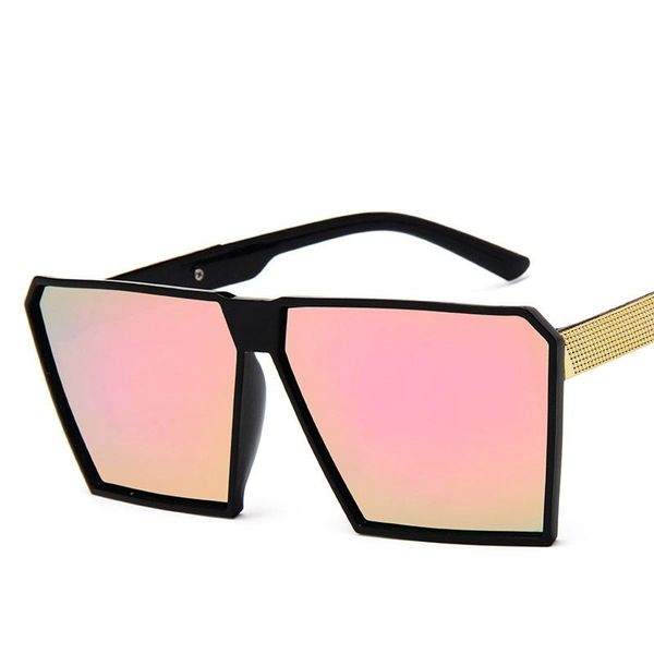 

sunglasses oversized square new women trend vintage men mirror color film mercury luxury sun glasses okulary damskie uv400