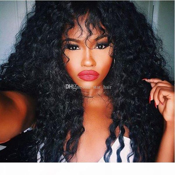 

lace front human hair wigs for black women curly lace frontal wig glueless full lace human hair wigs, Black;brown