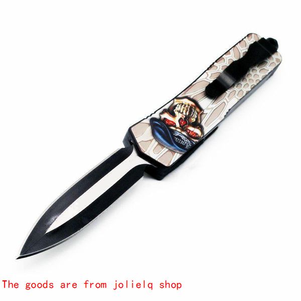 

специальные силы двойные действия двойные двойные ручкой череп 440c охота складной складной фиксированный лезвие нож выживания нож выживания