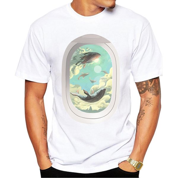 

teehub hipster flying whales fashion whales printed short sleeve casual funny sport hooded sweatshirt hoodie t shirt