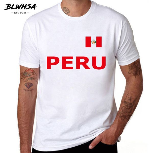 

sport blwhsa peru t shirt white summer fashion peru flag print t-shirt creative men short sleeve tee shirt size xs-xxl