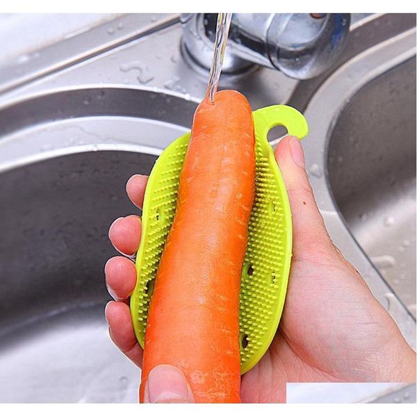 

vegetable cleaning brush 2017 new arrival sile fruits brush for potato carrot ginger cleaning fr jllfan loveshop01