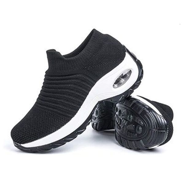 

spring 2021 new summer ladies shoes crocheted shoe slippage for black white women half trainers plus 35-43 mtnd