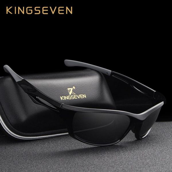 

sunglasses kingseven men driving polarized night vision goggles sun glasess brand designer, White;black