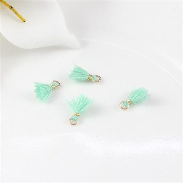 

30pcs 1cm cotton thread mini metal hanging ring tassel trim pendant diy craft arts jewelry earrings decor materials fringe trim h wmtdve