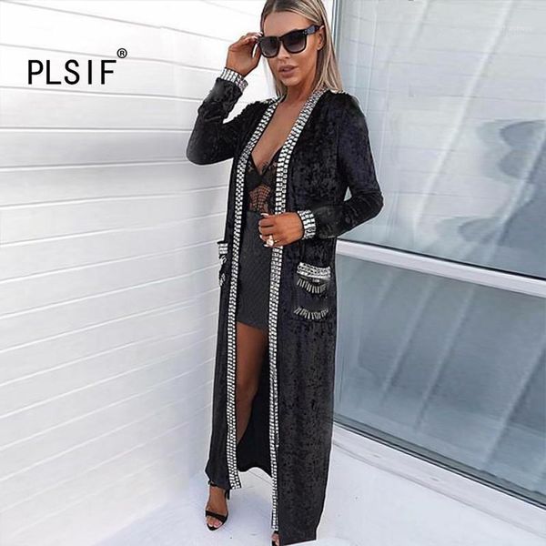 

new fashion o neck cardigan long sleeve open stitch street club trench outdoor wear1, Tan;black