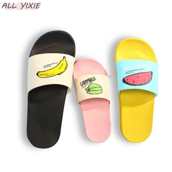 

all yixie women slippers fashion summer lovely ladies casual slip on fruit jelly beach flip flops slides woman indoor shoes y200106, Black