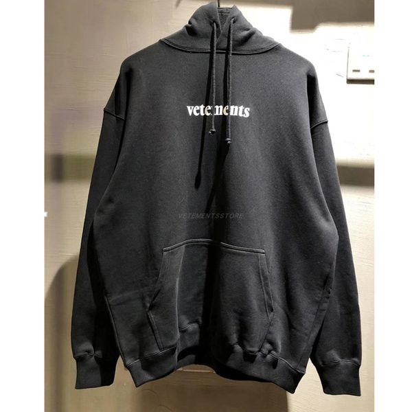 

2021 new oversize hoodie hoody black vtm pullover big tag patch embroidery vetements sweatshirts pptk
