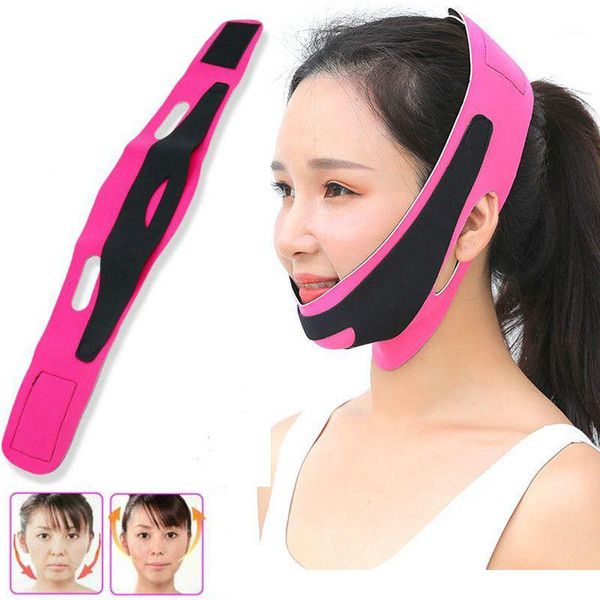 

yoga mats double chin face bandage slim lift up anti wrinkle mask strap band v line belt women slimming thin facial beauty tool1