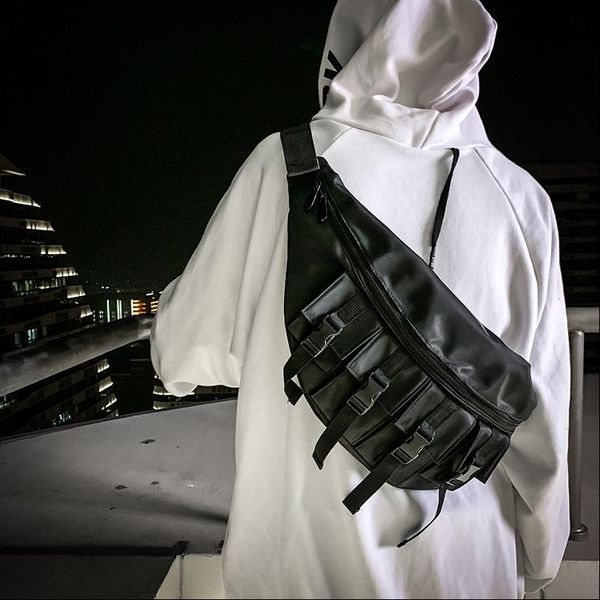 

designer-fanny waist bag men waterproof fashion large chest pack outdoor sport crossbody bag casual multi pocket travel male bum belt bag