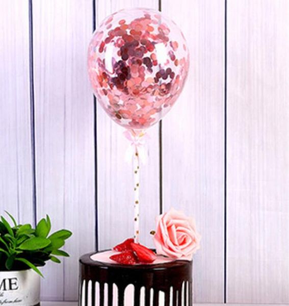 5-дюймовый прозрачный бумажный воздушный шар для вечеринок украшения день рождения торт блесток шары тортов выпечки расходные плагины привод
