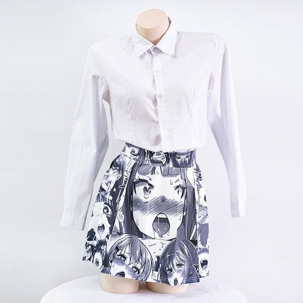 

women mini skirt role cosplay vintage kawaii pleated tutu harajuku skirt korean japanese school uniform skirts 2019, Black