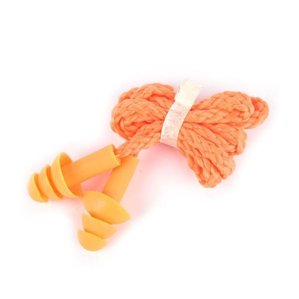 

5pcs professional swimming ear plug flat shape soft sile waterproof elastic rubber string with line swimming sqcubf