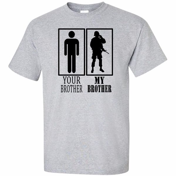 

fashion fashion your brother, my brother army military short sleeve cool sport hooded sweatshirt hoodie t shirt