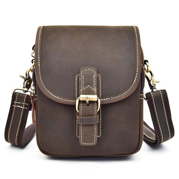 

men's shoulder bag retro brown purse outdoor multipurpose purse messenger bag