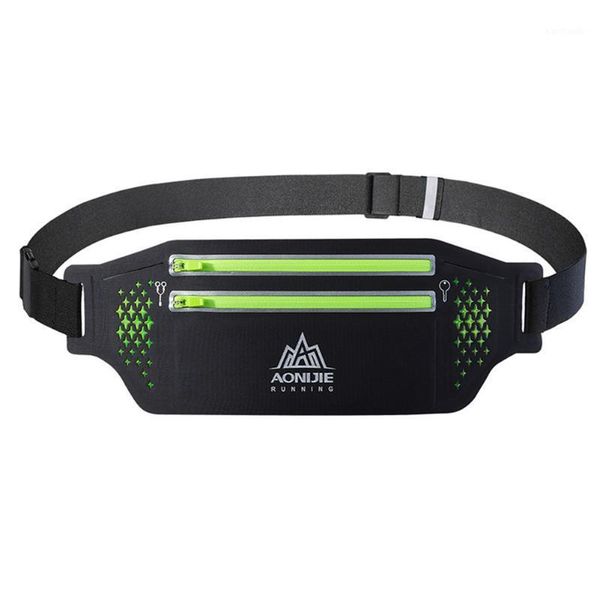 

men women zipper closure waist bag close fit reflective running traveling anti theft adjustable straps sports workout ultralight1