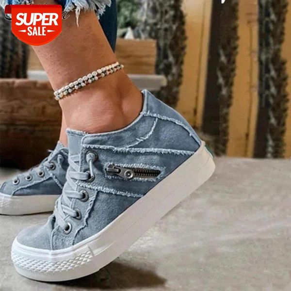 

2020 new fashion spring women flats women's lace up sneakers shoes woman denim flat shoes women's vulcanized zapatos mujer #m421
