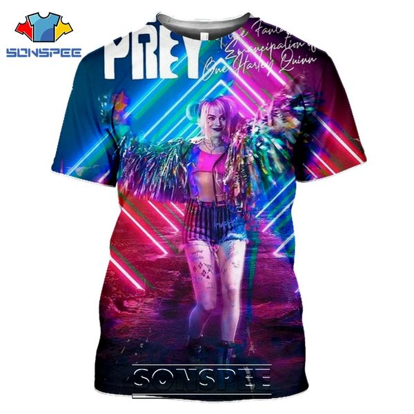 

birds of prey harley quinn movie 3d print shirts kawaii oversized oversized men clothing