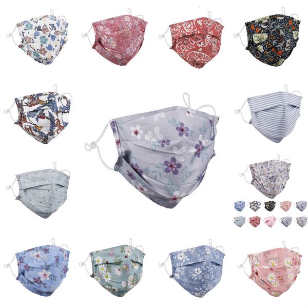 

mask dustproof smog pm2.5 fashion face masks protection boys girls cotton printed chrysanthemum facemask 3 nikdo