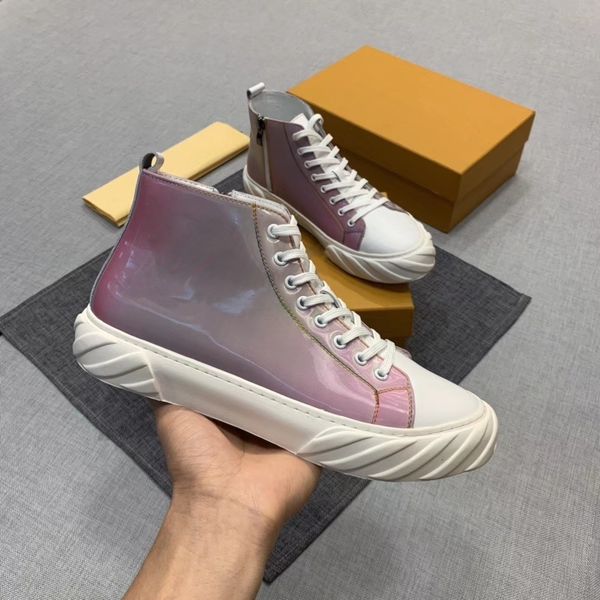 

tattoo sneakers boots men's shoes breathable footwear high-lace casual fashion men's boots outdoor walking sneakers, Black