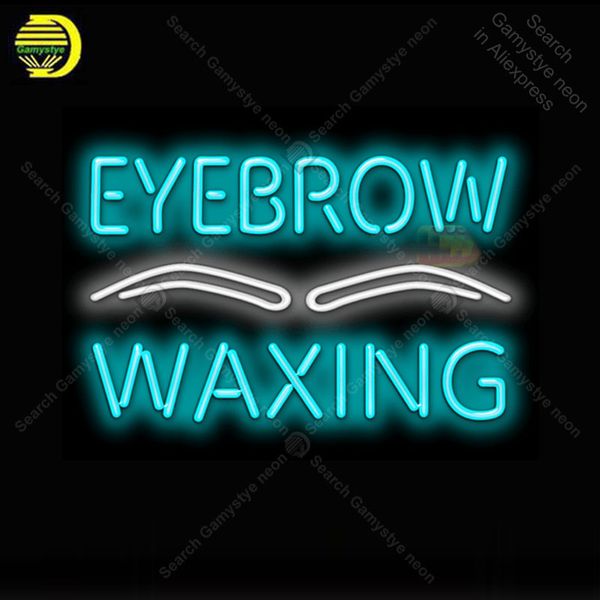 

neon sign for eyebrow waxing with eyebrows neon light sign store display glass tube handcrafted arcade art neon lamp for room