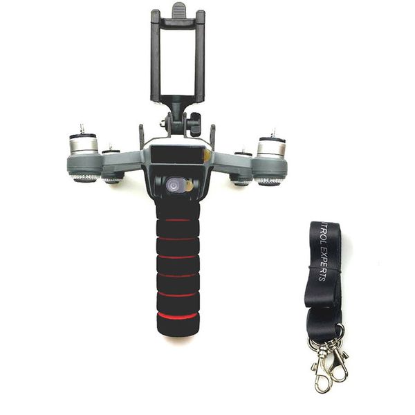 

handheld stabilizer holder tray mobile phone clip bracket + shoulder strap lanyard for dji spark drone accessories