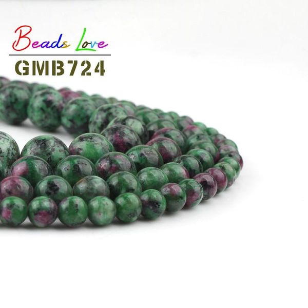 

природное aaa + эпидот цоизит турмалин камень цвет шарики для изготовления ювелирных изделий diy браслета 6/8/10 / 12мм strand 15 '' (f00606