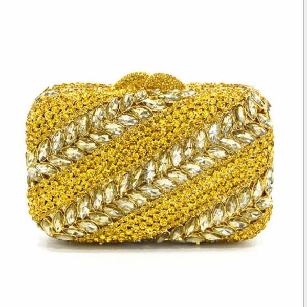 

women new european and american gold silver diamond luxury design evening bag women party handbag banquet dress clutch bags