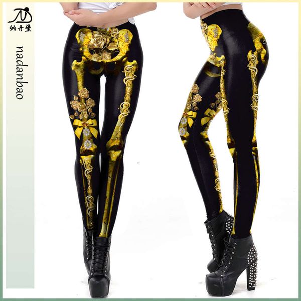 

3d skull print leggings wkdk1037 new, Black