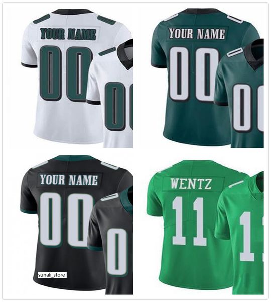 

сшитые новые мужчины женщины kids 11 carson wentz 86 zach ertz 26 миль сандерс 91 флетчер кокс 2 джален болит 18 джерси джален рейвор, Black;red