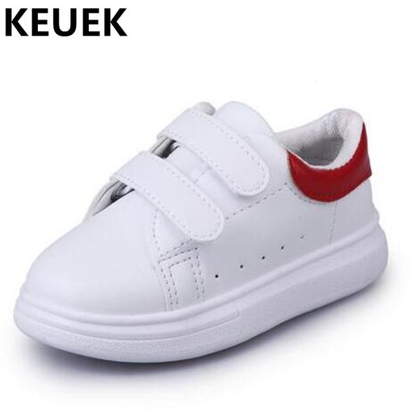 

new spring/autumn children casual sports boys girls flats student hook & loop toddler shoes baby kids sneakers 03, Black;red