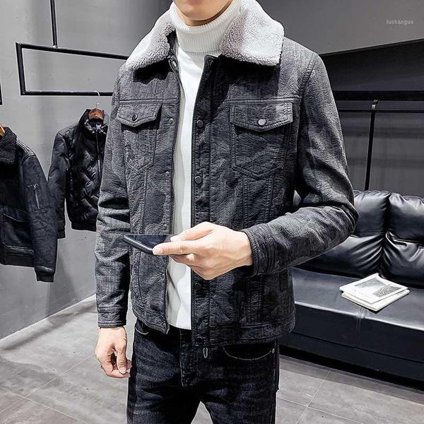 

coats new large size wool liner thicker denim men winter jean jackets outerwear warm thickening jacket1, Black;brown