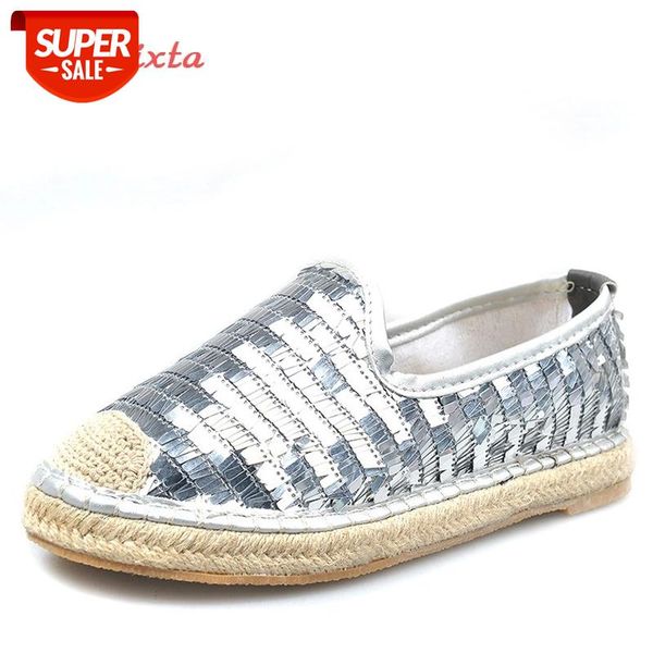 

aphixta women flats shoes sequins fisherman shoes shallow bling loafers round toe mixed color flats casual ladies footwear #fe3e