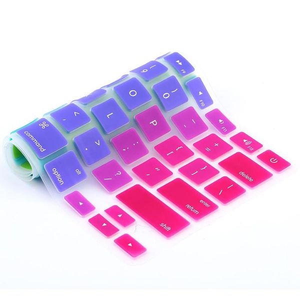 

rainbow silicone keyboard case cover skin protector for pro 13" 15" cover protector