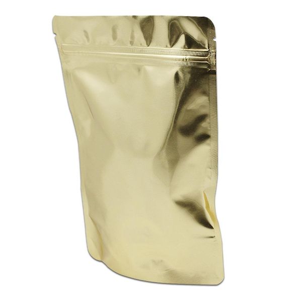 

50pcs lot 3 colors stand up pure aluminum foil zip lock storage package bag mylar nuts dried fruits food zipper packing bags h bbyzwr