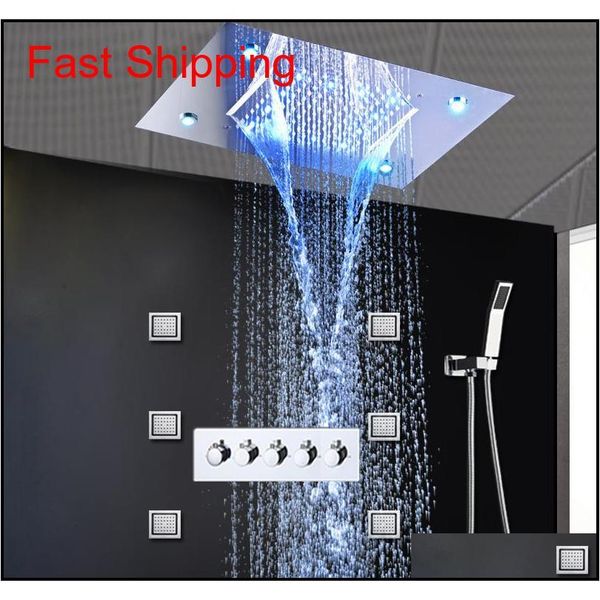 

luxury rainfall shower systems concealed led shower head massage waterfall faucets 4 inch body spray jets for bat qyliue lyqlove