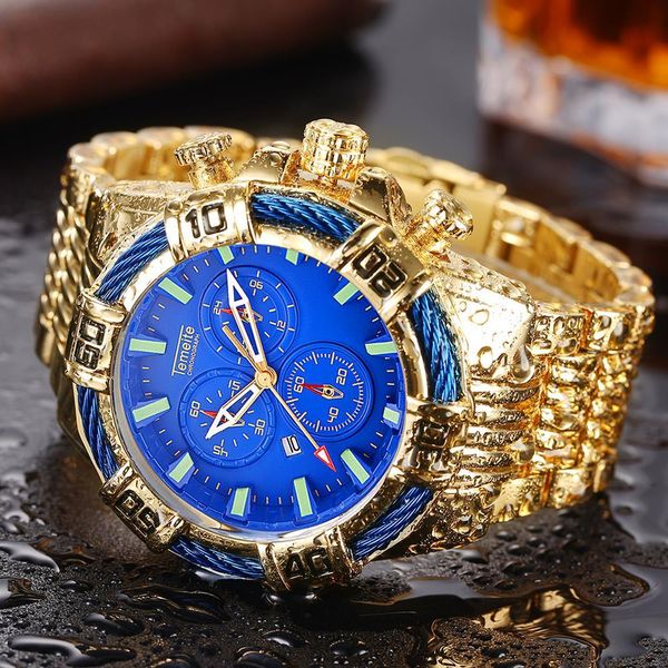 

relogio masculino men watch brand temeite business quartz watches luxury gold man waterproof military wristwatches men clock, Silver