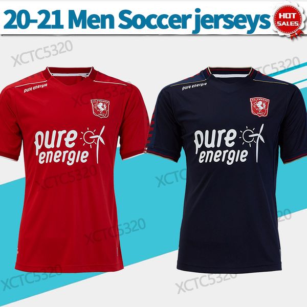 

2021 fc twente soccer jersey home red 20/21 men soccer shirts away black custommized football uniforms, Black;yellow