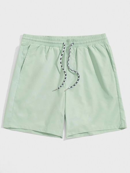 

men slant pocket drawstring waist shorts c5sc#, Black