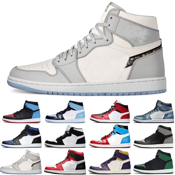 

jumpman 1 1s men women basketball shoes bloodline fearless spiderman chicago tubro green mens trainers sport sneakers