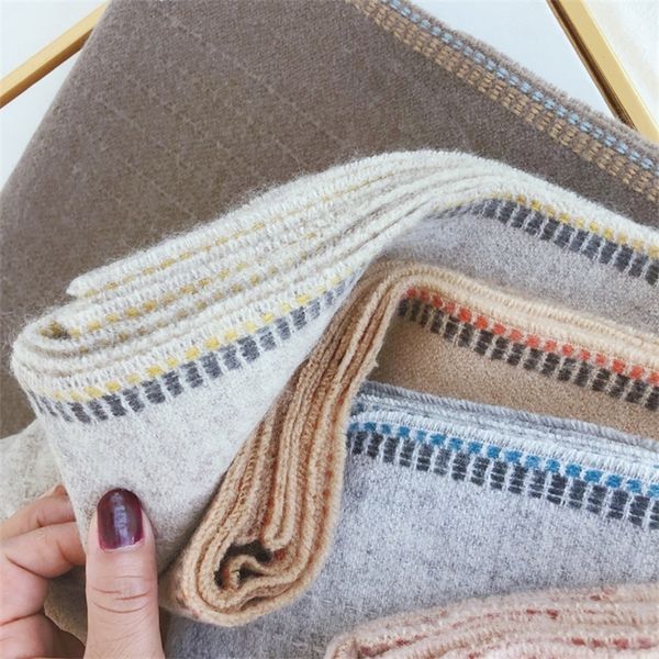 

brand designer cashmere scarf women winter scarves shawls and wraps thick warm pashmina lady blanket scarf y201024, Blue;gray