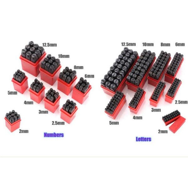 

all size alphabet letters number stamps punch set box steel metal punch tool for diy leathercraft decoration jewelry stamp 1019