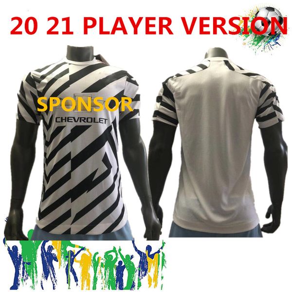 

20 21 fc manchester third rashford b. fernandes pogba soccer jerseys martial football jersey shirts united utd 20 21 uniforms, Black;yellow