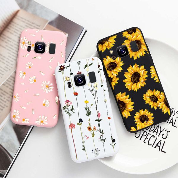 

qasamsung galaxy s8 plus soft silicon sheath, back protection shell, samsung s8plus s8 adopts daisy and flower dignlk